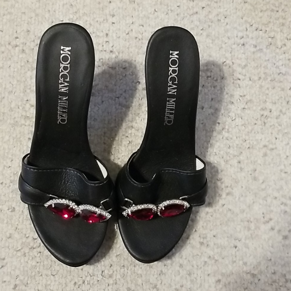 Morgan Miller Black w/Red Jewel Heels, 39